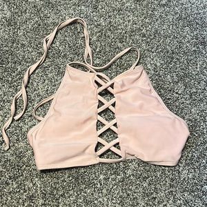 Pink strap bikini top